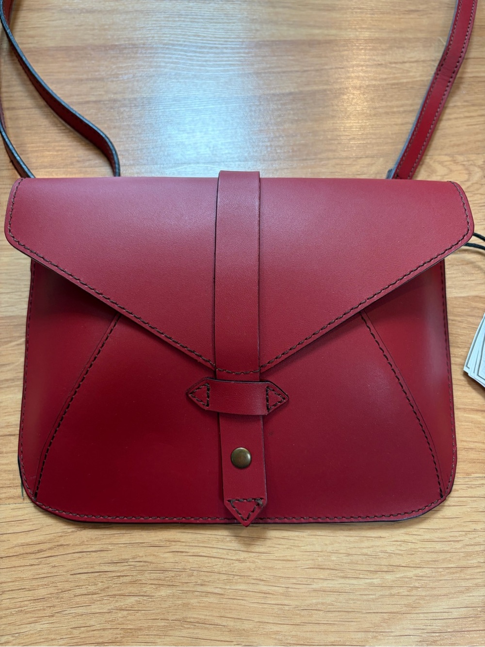 IIIBeCa By Joy Gryson Lipstick Red Church Street Envelope Crossbody Bag